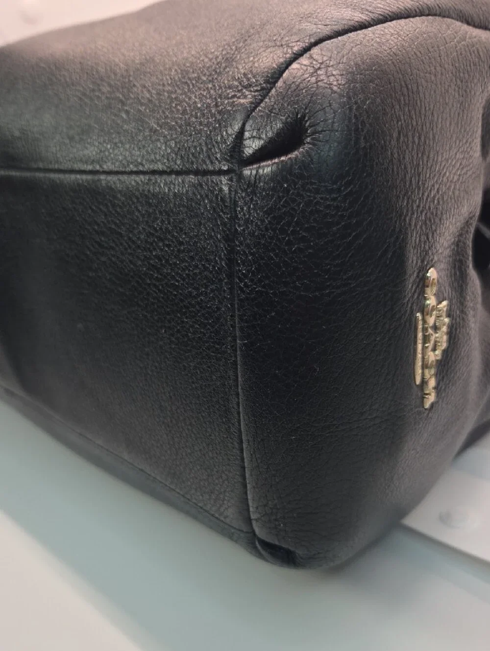 Coach Madison Phoebe Small Black Leather Shoulder Hobo Bag